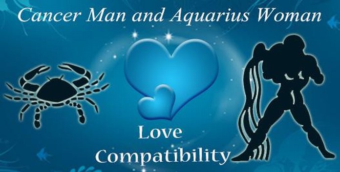 Cancer male and Aquarius femaleLove Compatibility