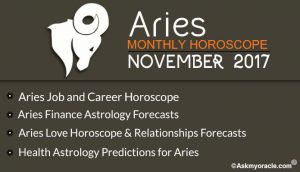 Aries Monthly Horoscope November 2017